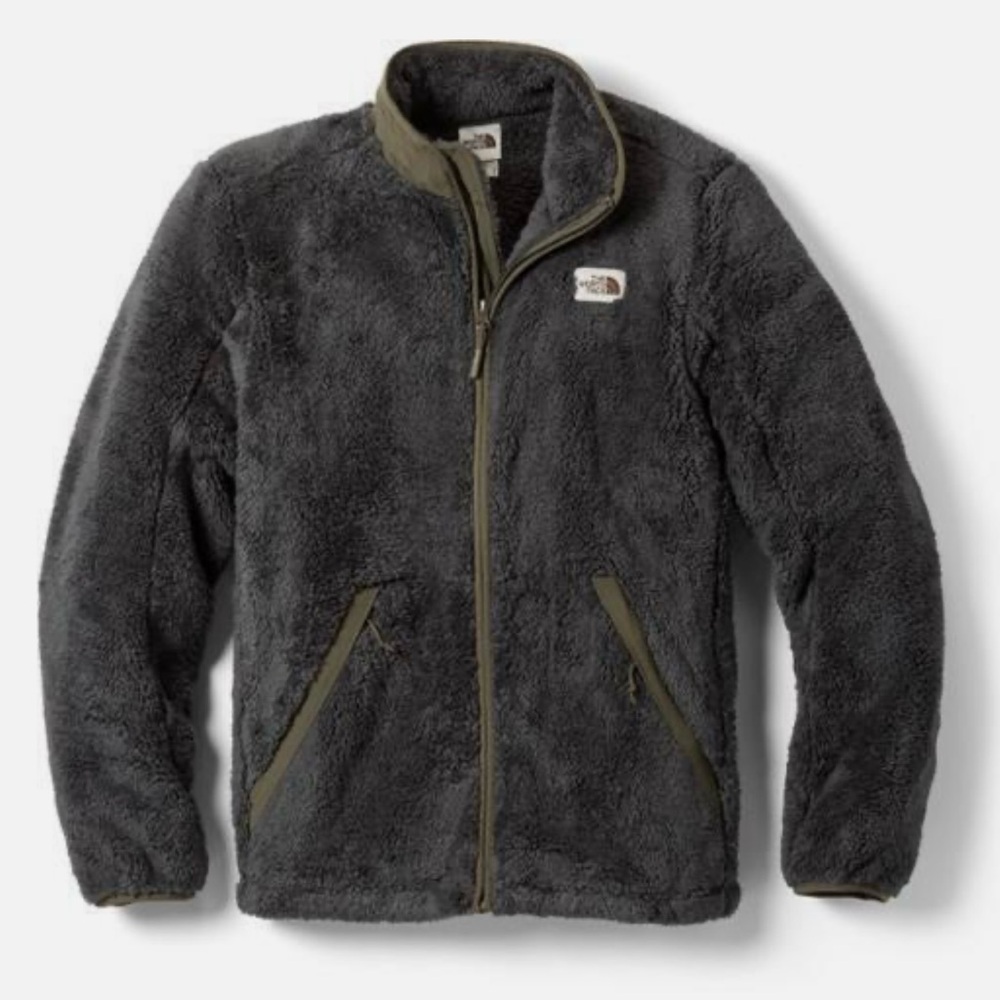 Men’s North Face Campshire Fleece Full Zip Jacket in Asphault/Taupe Green